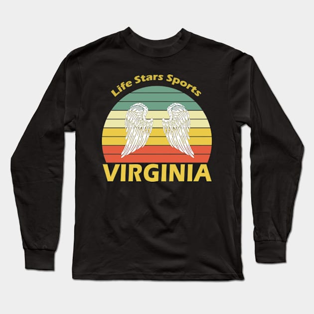 Virginia State Long Sleeve T-Shirt by Polahcrea